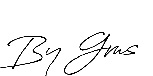 How to Draw By Gms signature style? Antro_Vectra_Bolder is a latest design signature styles for name By Gms. By Gms signature style 7 images and pictures png