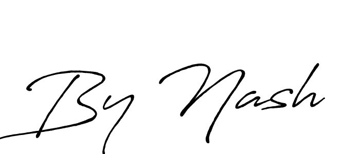 How to make By Nash name signature. Use Antro_Vectra_Bolder style for creating short signs online. This is the latest handwritten sign. By Nash signature style 7 images and pictures png