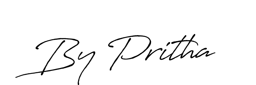Make a beautiful signature design for name By Pritha. With this signature (Antro_Vectra_Bolder) style, you can create a handwritten signature for free. By Pritha signature style 7 images and pictures png