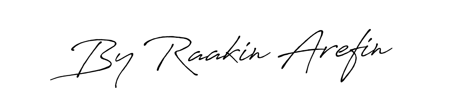 Design your own signature with our free online signature maker. With this signature software, you can create a handwritten (Antro_Vectra_Bolder) signature for name By Raakin Arefin. By Raakin Arefin signature style 7 images and pictures png