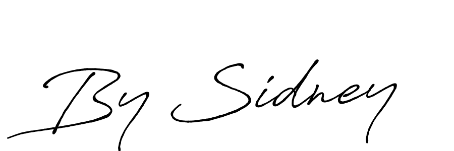 The best way (Antro_Vectra_Bolder) to make a short signature is to pick only two or three words in your name. The name By Sidney include a total of six letters. For converting this name. By Sidney signature style 7 images and pictures png