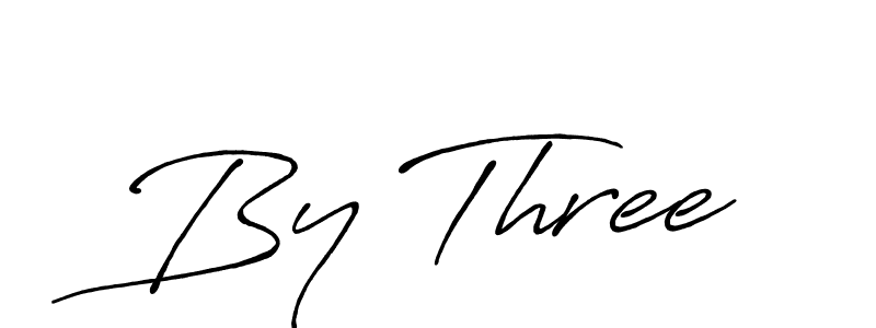 The best way (Antro_Vectra_Bolder) to make a short signature is to pick only two or three words in your name. The name By Three include a total of six letters. For converting this name. By Three signature style 7 images and pictures png