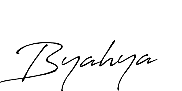 The best way (Antro_Vectra_Bolder) to make a short signature is to pick only two or three words in your name. The name Byahya include a total of six letters. For converting this name. Byahya signature style 7 images and pictures png
