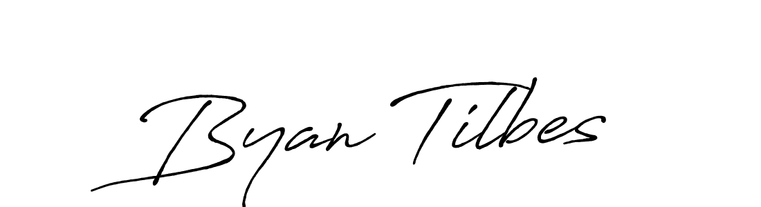if you are searching for the best signature style for your name Byan Tilbes. so please give up your signature search. here we have designed multiple signature styles  using Antro_Vectra_Bolder. Byan Tilbes signature style 7 images and pictures png