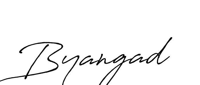 How to make Byangad name signature. Use Antro_Vectra_Bolder style for creating short signs online. This is the latest handwritten sign. Byangad signature style 7 images and pictures png