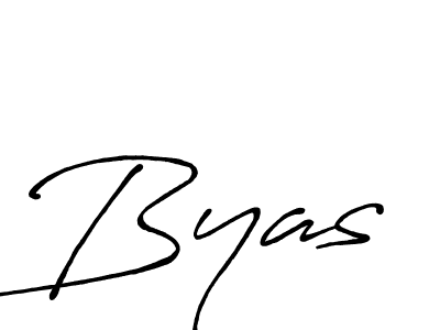 Design your own signature with our free online signature maker. With this signature software, you can create a handwritten (Antro_Vectra_Bolder) signature for name Byas. Byas signature style 7 images and pictures png