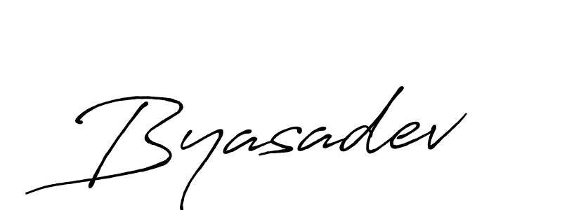 Byasadev stylish signature style. Best Handwritten Sign (Antro_Vectra_Bolder) for my name. Handwritten Signature Collection Ideas for my name Byasadev. Byasadev signature style 7 images and pictures png
