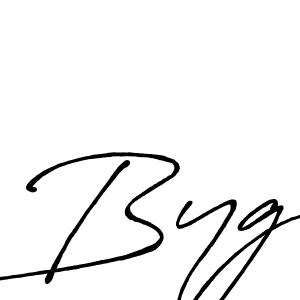 Design your own signature with our free online signature maker. With this signature software, you can create a handwritten (Antro_Vectra_Bolder) signature for name Byg. Byg signature style 7 images and pictures png