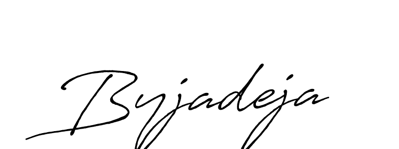 Use a signature maker to create a handwritten signature online. With this signature software, you can design (Antro_Vectra_Bolder) your own signature for name Byjadeja. Byjadeja signature style 7 images and pictures png