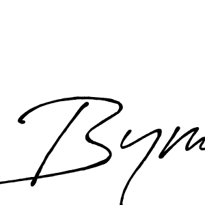 Design your own signature with our free online signature maker. With this signature software, you can create a handwritten (Antro_Vectra_Bolder) signature for name Bym. Bym signature style 7 images and pictures png