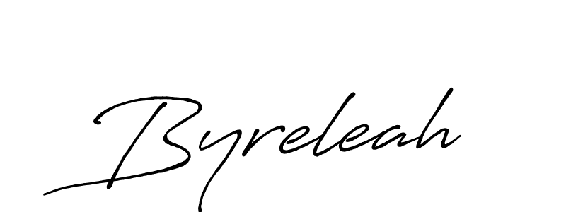 How to make Byreleah name signature. Use Antro_Vectra_Bolder style for creating short signs online. This is the latest handwritten sign. Byreleah signature style 7 images and pictures png