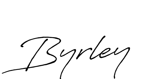 Use a signature maker to create a handwritten signature online. With this signature software, you can design (Antro_Vectra_Bolder) your own signature for name Byrley. Byrley signature style 7 images and pictures png