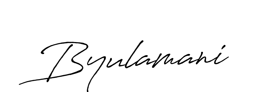 Design your own signature with our free online signature maker. With this signature software, you can create a handwritten (Antro_Vectra_Bolder) signature for name Byulamani. Byulamani signature style 7 images and pictures png