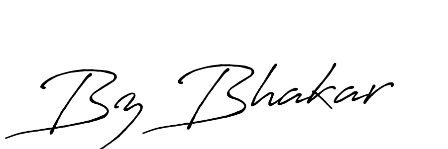 How to make Bz Bhakar signature? Antro_Vectra_Bolder is a professional autograph style. Create handwritten signature for Bz Bhakar name. Bz Bhakar signature style 7 images and pictures png