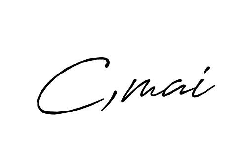 You should practise on your own different ways (Antro_Vectra_Bolder) to write your name (C,mai) in signature. don't let someone else do it for you. C,mai signature style 7 images and pictures png