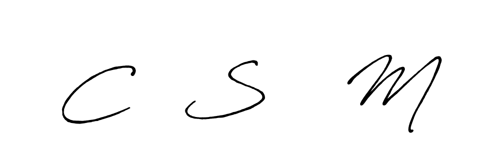 Also we have C   S    M name is the best signature style. Create professional handwritten signature collection using Antro_Vectra_Bolder autograph style. C   S    M signature style 7 images and pictures png