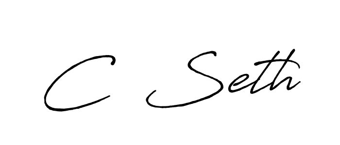 Make a beautiful signature design for name C  Seth. With this signature (Antro_Vectra_Bolder) style, you can create a handwritten signature for free. C  Seth signature style 7 images and pictures png