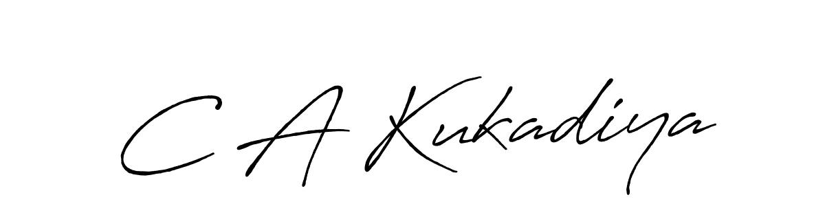 Use a signature maker to create a handwritten signature online. With this signature software, you can design (Antro_Vectra_Bolder) your own signature for name C A Kukadiya. C A Kukadiya signature style 7 images and pictures png