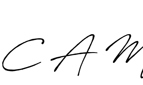 Make a beautiful signature design for name C A M. With this signature (Antro_Vectra_Bolder) style, you can create a handwritten signature for free. C A M signature style 7 images and pictures png