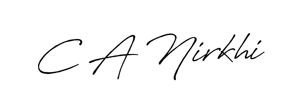 Make a beautiful signature design for name C A Nirkhi. Use this online signature maker to create a handwritten signature for free. C A Nirkhi signature style 7 images and pictures png