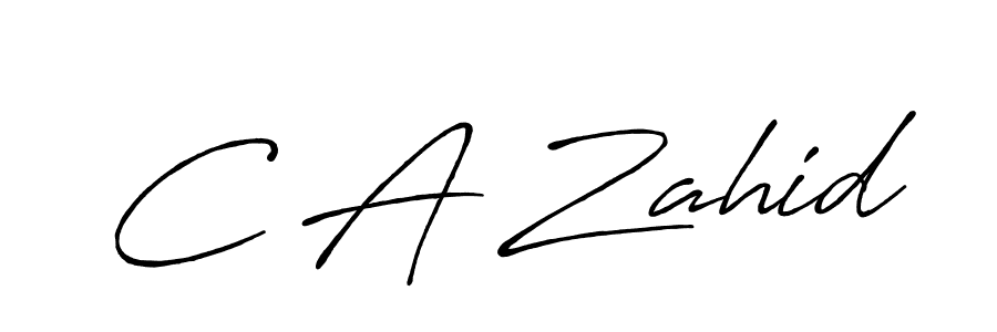 Also You can easily find your signature by using the search form. We will create C A Zahid name handwritten signature images for you free of cost using Antro_Vectra_Bolder sign style. C A Zahid signature style 7 images and pictures png