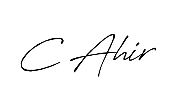 Design your own signature with our free online signature maker. With this signature software, you can create a handwritten (Antro_Vectra_Bolder) signature for name C Ahir. C Ahir signature style 7 images and pictures png