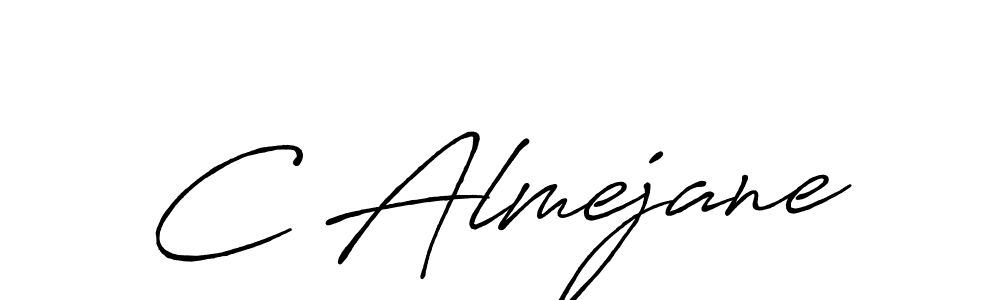 You should practise on your own different ways (Antro_Vectra_Bolder) to write your name (C Almejane) in signature. don't let someone else do it for you. C Almejane signature style 7 images and pictures png