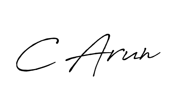 C Arun stylish signature style. Best Handwritten Sign (Antro_Vectra_Bolder) for my name. Handwritten Signature Collection Ideas for my name C Arun. C Arun signature style 7 images and pictures png