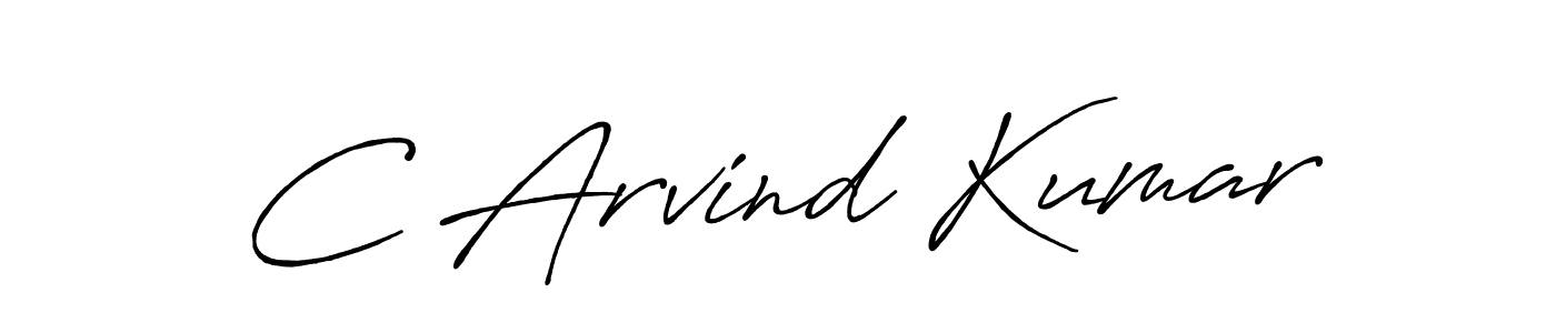 Create a beautiful signature design for name C Arvind Kumar. With this signature (Antro_Vectra_Bolder) fonts, you can make a handwritten signature for free. C Arvind Kumar signature style 7 images and pictures png