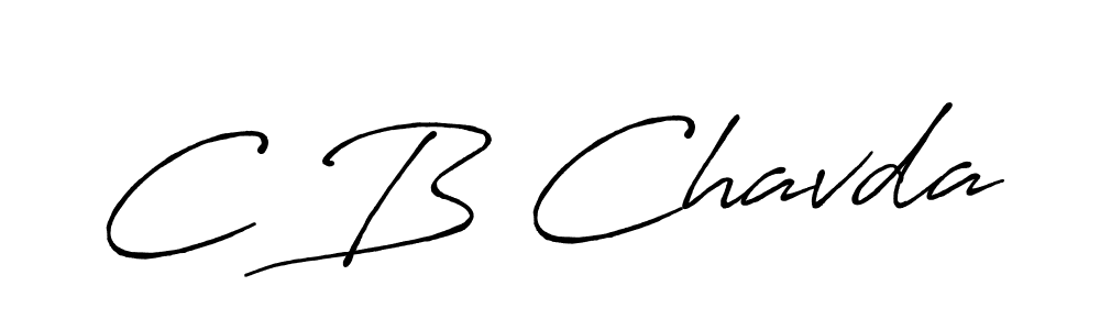 The best way (Antro_Vectra_Bolder) to make a short signature is to pick only two or three words in your name. The name C B Chavda include a total of six letters. For converting this name. C B Chavda signature style 7 images and pictures png