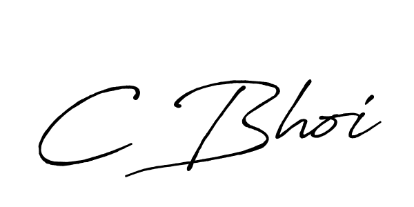 Make a beautiful signature design for name C Bhoi. With this signature (Antro_Vectra_Bolder) style, you can create a handwritten signature for free. C Bhoi signature style 7 images and pictures png