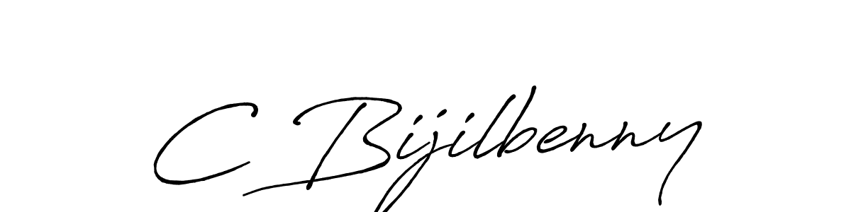How to make C Bijilbenny signature? Antro_Vectra_Bolder is a professional autograph style. Create handwritten signature for C Bijilbenny name. C Bijilbenny signature style 7 images and pictures png