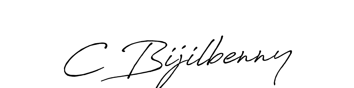 How to make C Bijilbenny name signature. Use Antro_Vectra_Bolder style for creating short signs online. This is the latest handwritten sign. C Bijilbenny signature style 7 images and pictures png