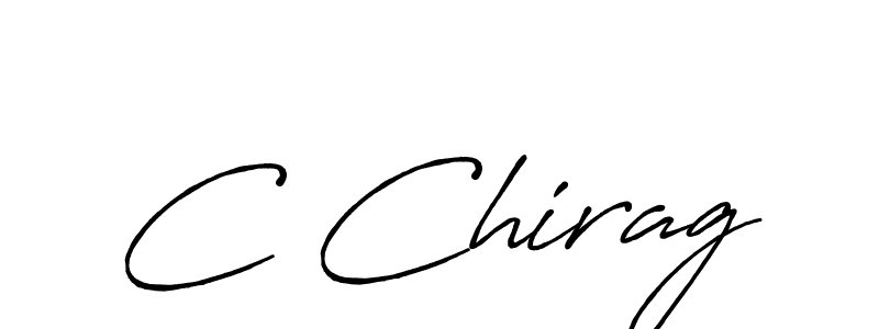 Create a beautiful signature design for name C Chirag. With this signature (Antro_Vectra_Bolder) fonts, you can make a handwritten signature for free. C Chirag signature style 7 images and pictures png