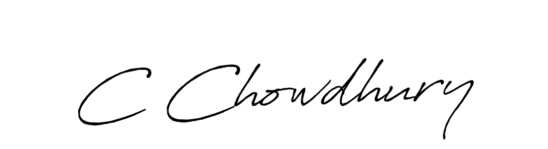 How to make C Chowdhury name signature. Use Antro_Vectra_Bolder style for creating short signs online. This is the latest handwritten sign. C Chowdhury signature style 7 images and pictures png