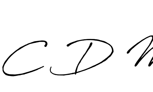Use a signature maker to create a handwritten signature online. With this signature software, you can design (Antro_Vectra_Bolder) your own signature for name C D M. C D M signature style 7 images and pictures png