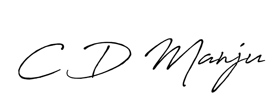 Similarly Antro_Vectra_Bolder is the best handwritten signature design. Signature creator online .You can use it as an online autograph creator for name C D Manju. C D Manju signature style 7 images and pictures png