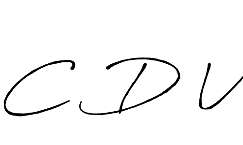 The best way (Antro_Vectra_Bolder) to make a short signature is to pick only two or three words in your name. The name C D V include a total of six letters. For converting this name. C D V signature style 7 images and pictures png