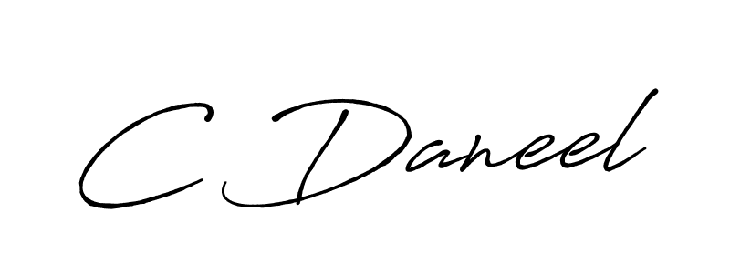 Design your own signature with our free online signature maker. With this signature software, you can create a handwritten (Antro_Vectra_Bolder) signature for name C Daneel. C Daneel signature style 7 images and pictures png