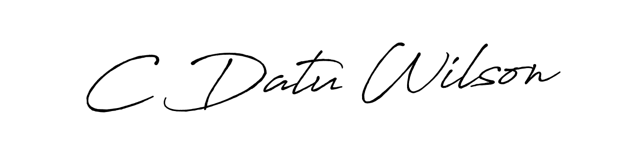 Also You can easily find your signature by using the search form. We will create C Datu Wilson name handwritten signature images for you free of cost using Antro_Vectra_Bolder sign style. C Datu Wilson signature style 7 images and pictures png