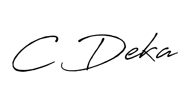 You should practise on your own different ways (Antro_Vectra_Bolder) to write your name (C Deka) in signature. don't let someone else do it for you. C Deka signature style 7 images and pictures png