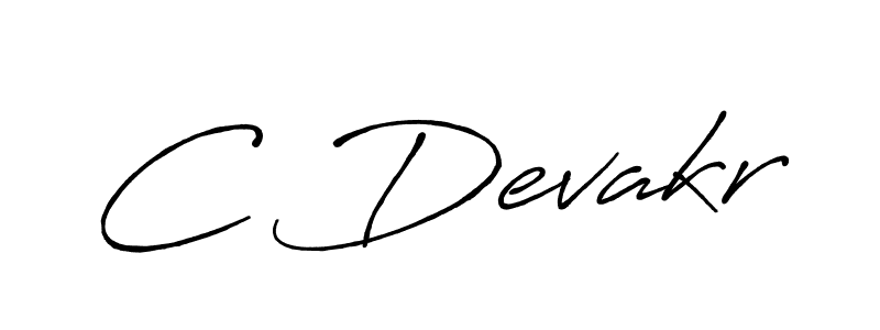 How to make C Devakr name signature. Use Antro_Vectra_Bolder style for creating short signs online. This is the latest handwritten sign. C Devakr signature style 7 images and pictures png