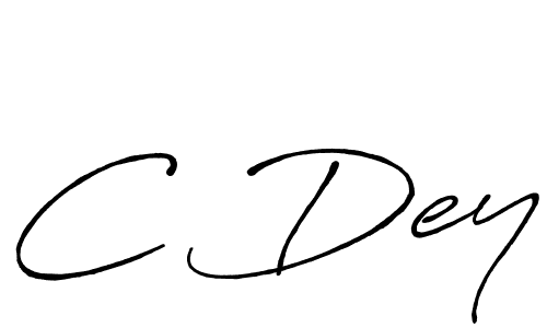 How to make C Dey name signature. Use Antro_Vectra_Bolder style for creating short signs online. This is the latest handwritten sign. C Dey signature style 7 images and pictures png