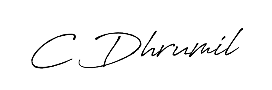 Also You can easily find your signature by using the search form. We will create C Dhrumil name handwritten signature images for you free of cost using Antro_Vectra_Bolder sign style. C Dhrumil signature style 7 images and pictures png