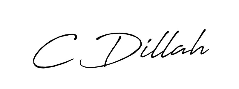 Use a signature maker to create a handwritten signature online. With this signature software, you can design (Antro_Vectra_Bolder) your own signature for name C Dillah. C Dillah signature style 7 images and pictures png