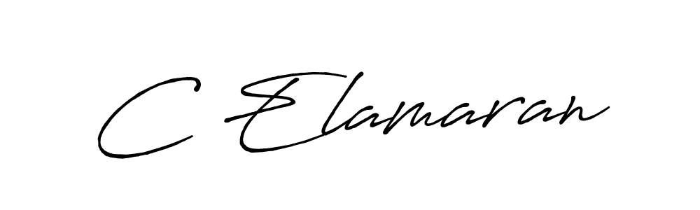 C Elamaran stylish signature style. Best Handwritten Sign (Antro_Vectra_Bolder) for my name. Handwritten Signature Collection Ideas for my name C Elamaran. C Elamaran signature style 7 images and pictures png