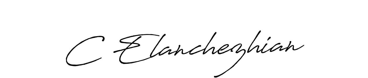 if you are searching for the best signature style for your name C Elanchezhian. so please give up your signature search. here we have designed multiple signature styles  using Antro_Vectra_Bolder. C Elanchezhian signature style 7 images and pictures png