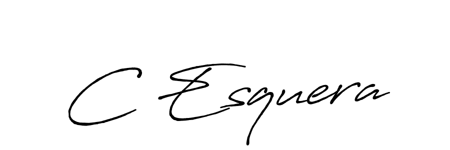 Design your own signature with our free online signature maker. With this signature software, you can create a handwritten (Antro_Vectra_Bolder) signature for name C Esquera. C Esquera signature style 7 images and pictures png