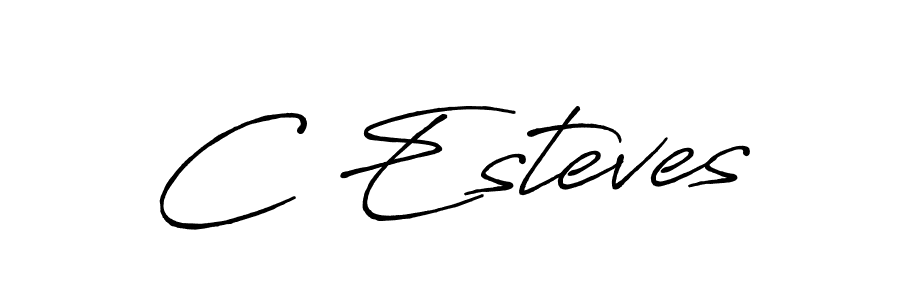 Similarly Antro_Vectra_Bolder is the best handwritten signature design. Signature creator online .You can use it as an online autograph creator for name C Esteves. C Esteves signature style 7 images and pictures png