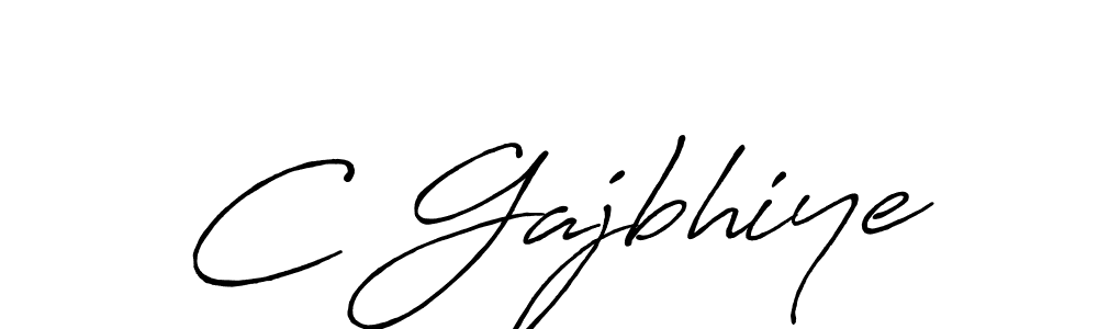 Make a beautiful signature design for name C Gajbhiye. With this signature (Antro_Vectra_Bolder) style, you can create a handwritten signature for free. C Gajbhiye signature style 7 images and pictures png